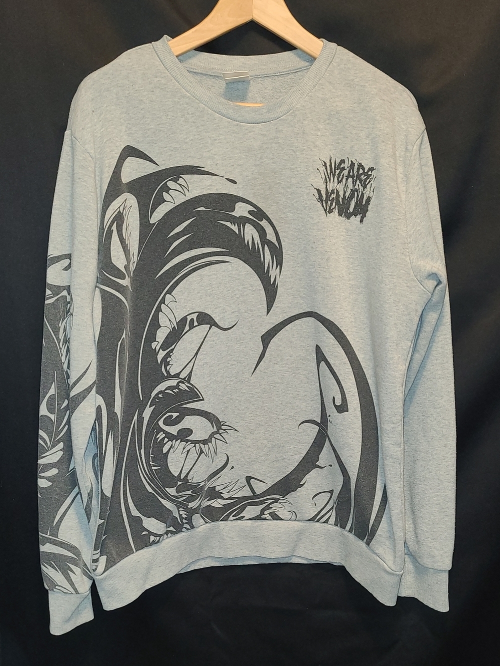 WE ARE VENOM MARVEL Gray Graphic Crewneck Sweatshirt